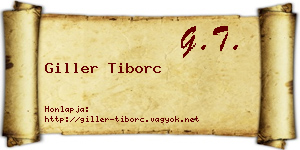 Giller Tiborc névjegykártya